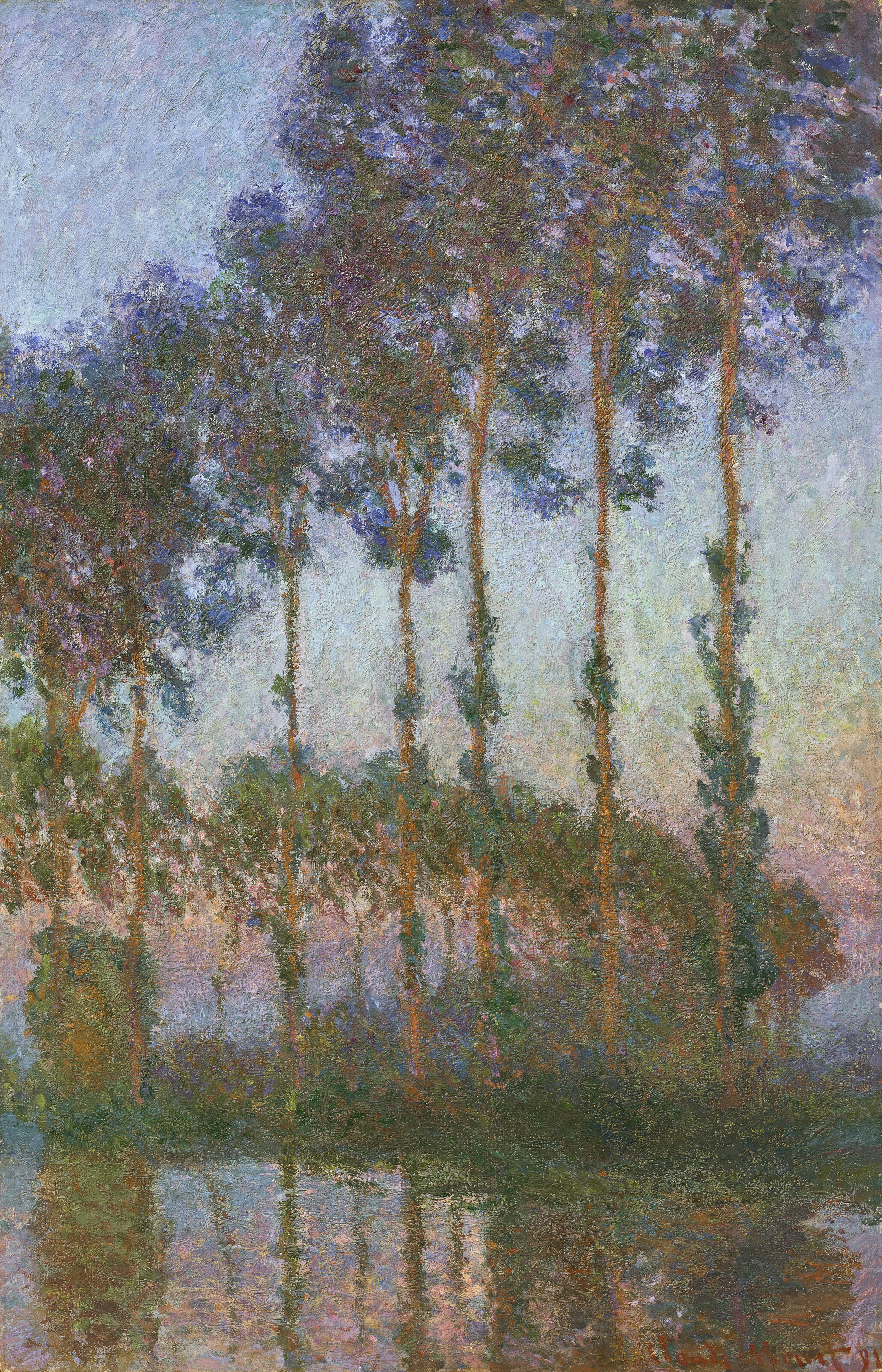 CLAUDE MONET (1840-1926) Peupliers au bord de l’Epte, crépuscule